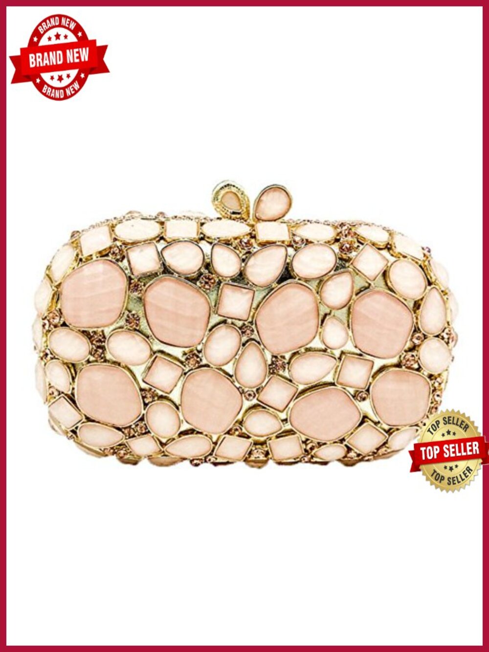 Mini Rhinestone Clutch Purse with Detachable Chain Straps Evening Bag